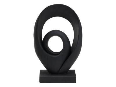 Statue bois noir H. 30 cm VIDYA Noir